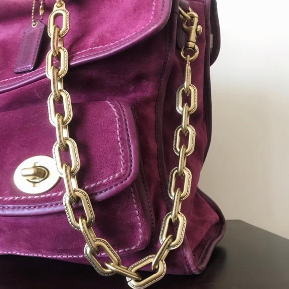 Coach Chunky Chain Link Strap In Brass - Picture 7 of 15
